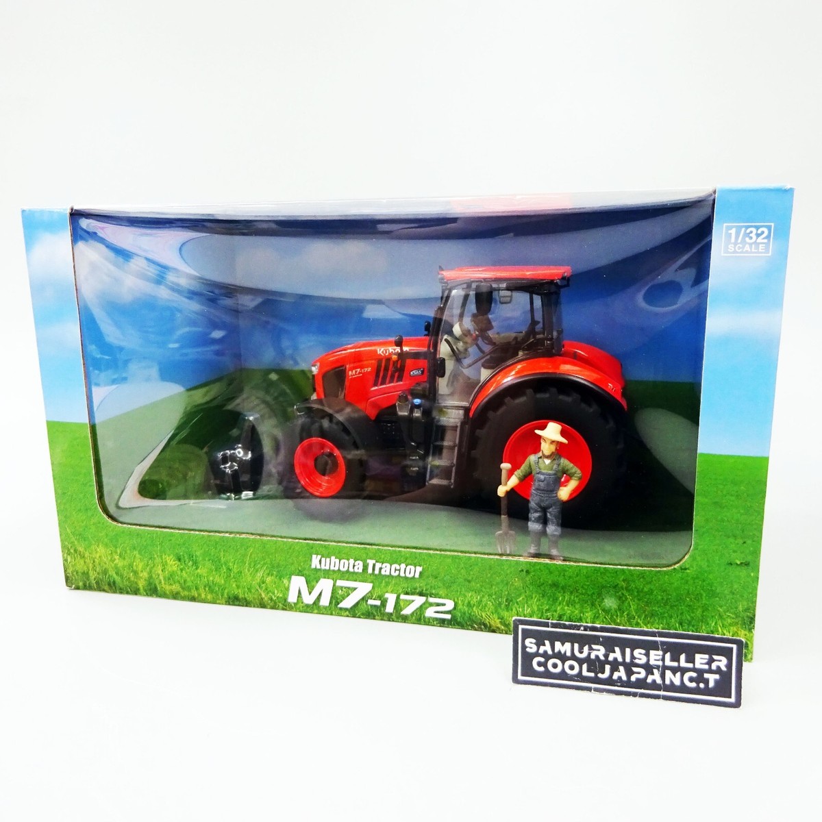 Kubota Tractor M7-172 with Diorama Miniature 1/32 - Doors & Bonnet