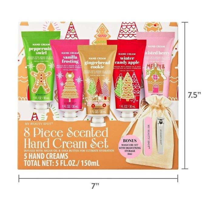Christmas Gift; My Beauty Spot 8-Piece Scented Hand Cream Set, 5