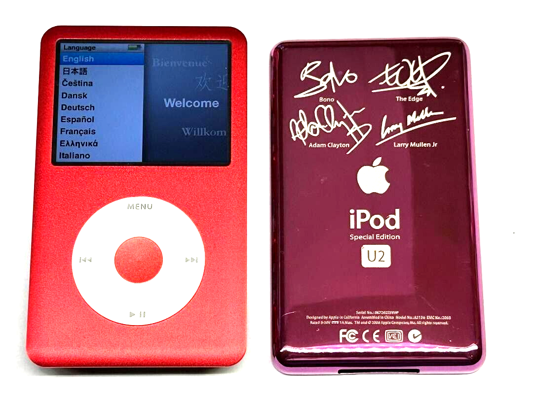 APPLE iPOD CLASSIC 6th Gen Red Special U2 Edition 128GB 2000 SSD