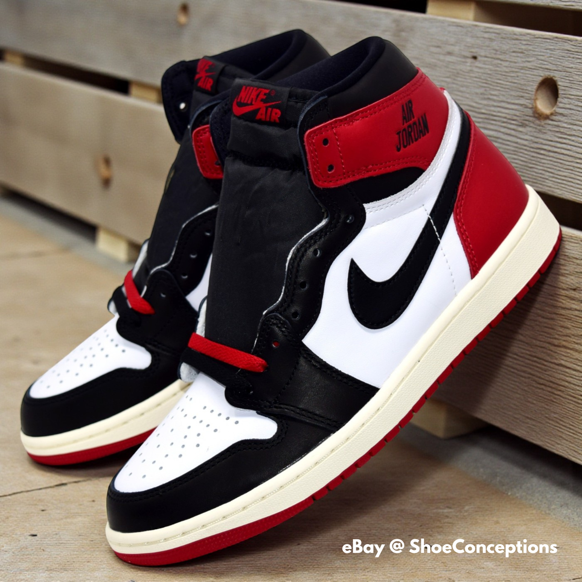 Size 9.5 - Air Jordan 1 Retro OG High Black Toe Reimagined for