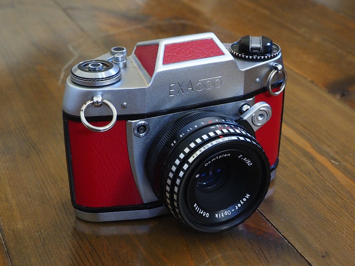 Ihagee Exa 500 1:2,8 f=50 mm Domiplan red leather, collectible | eBay