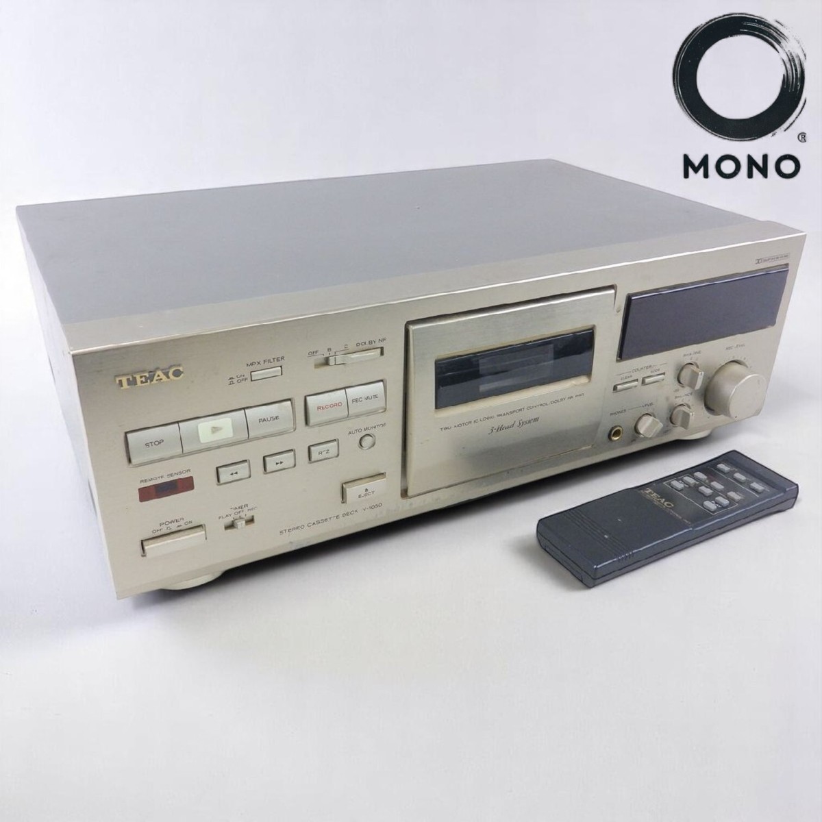 TEAC V-1050 Stereo Cassette Deck 3 Head Tape Player Recorder V1050