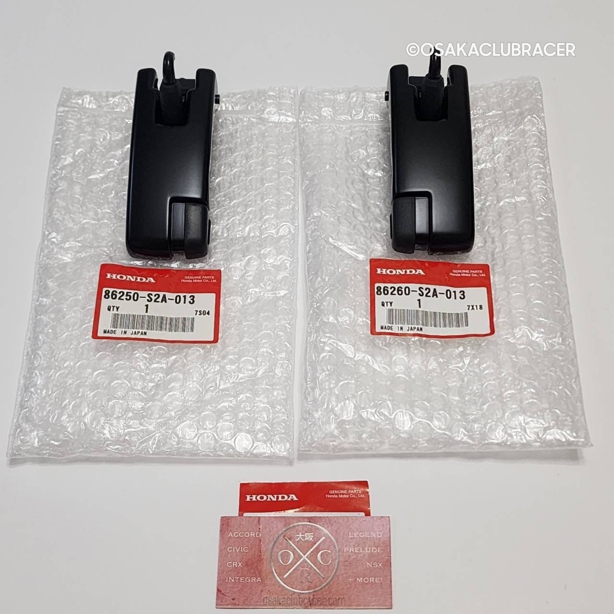 Genuine OEM 00-01 Honda S2000 Soft Top Handle Lock Set Of 2 86250