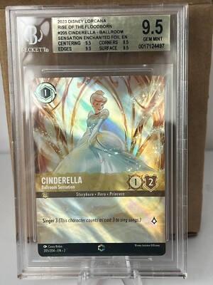 Disney Lorcana Cinderella Ballroom Sensation Enchanted 205/204 BGS
