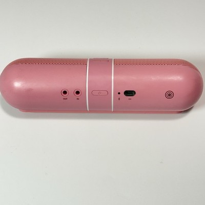 Beats Pill Bluetooth Speaker Pink Nicki Minaj Holder Works Plugged