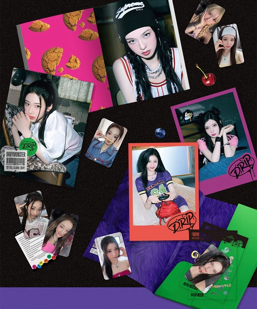 BABYMONSTER DRIP Album YG TAG 7 Ver SET/7 QR Card+7 Photo Book+28