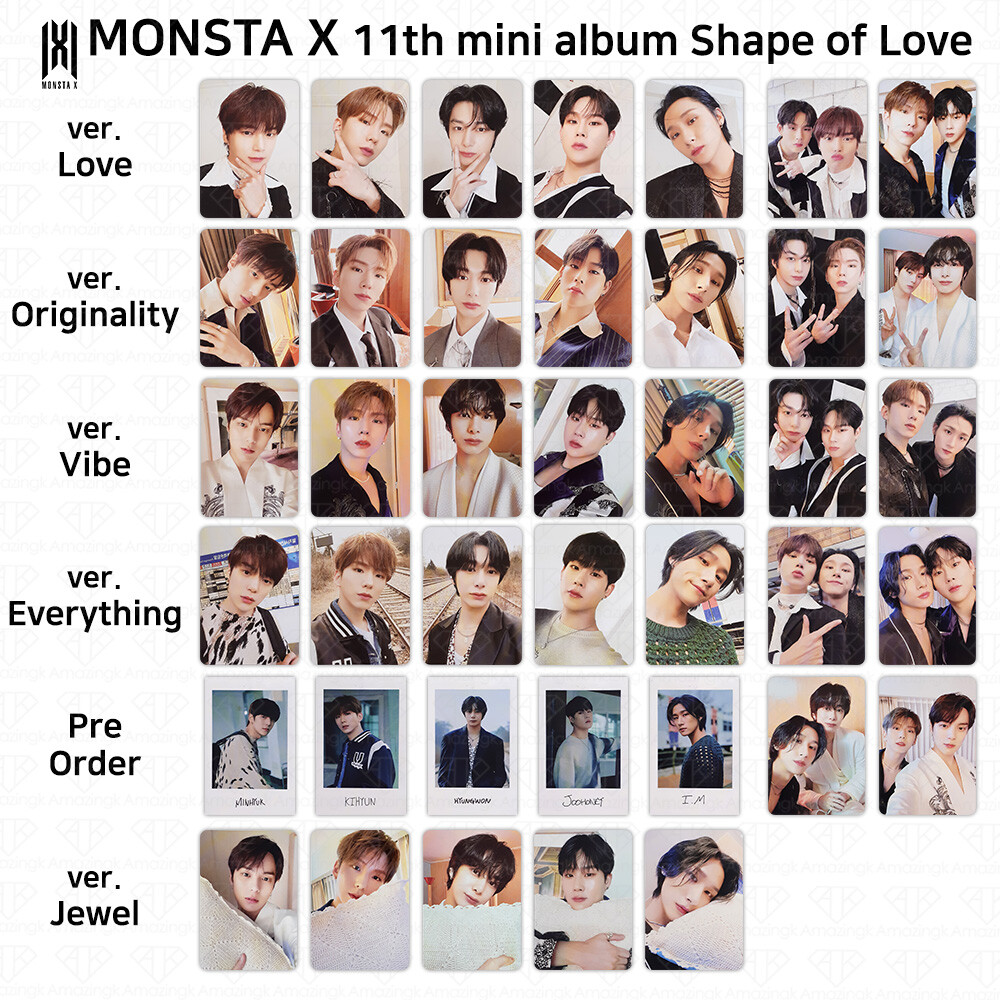 Monsta X 11th Mini Album Shape of Love Official Photocard Polaroid