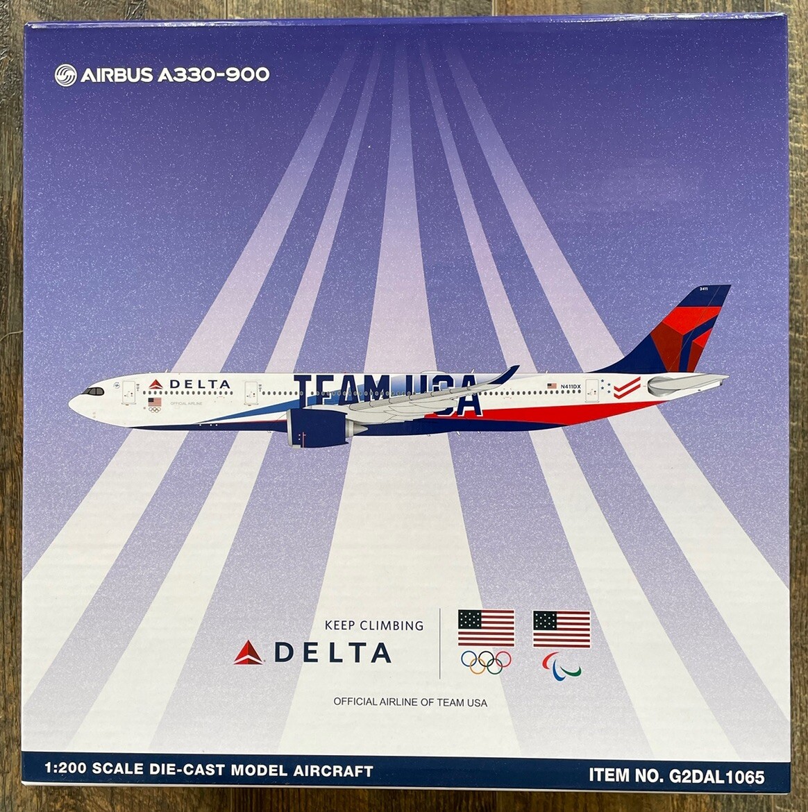 NEW GEMINI JETS 1:200 scale DELTA AIRLINES A330-900 TEAM USA 2024