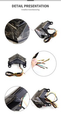 Clear Turn Signal LED Tail Light For Kawasaki Z800/ Ninja Z125