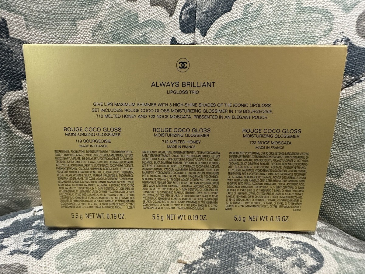 New in Box! Chanel Always Brilliant Lip Gloss Trio 2023 Gift Set