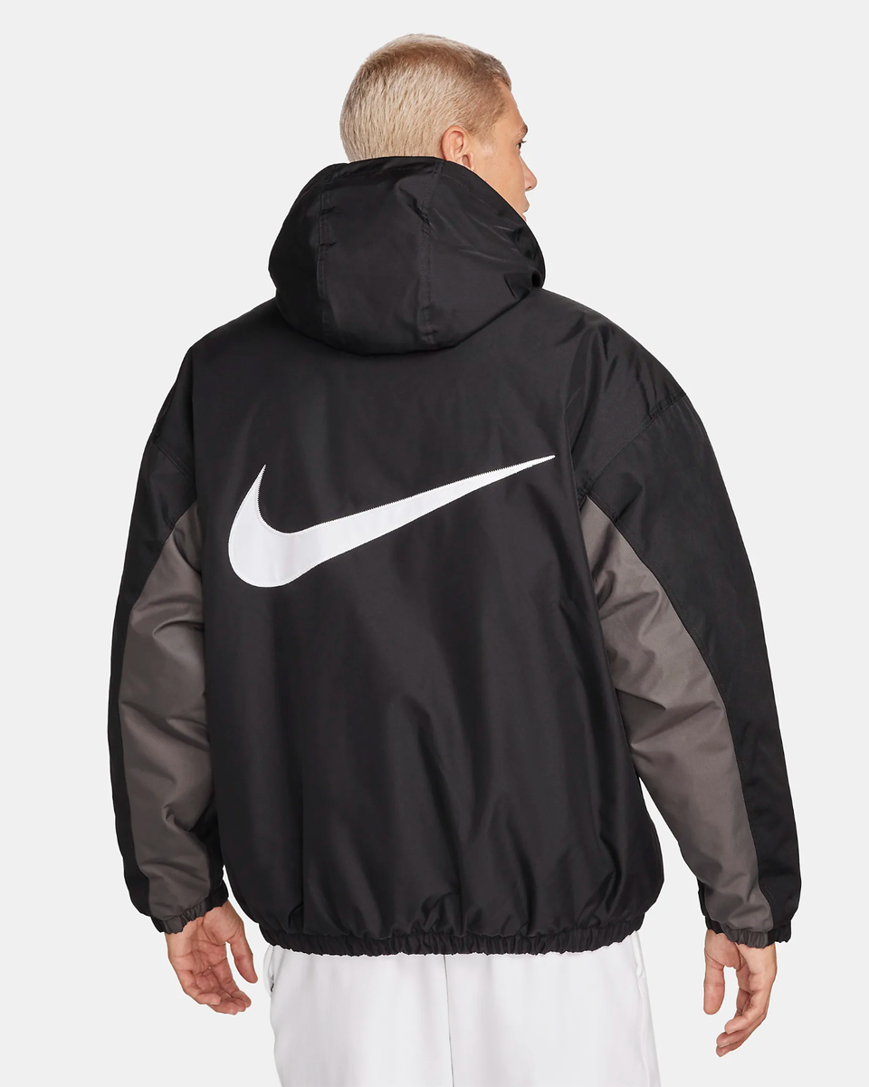 $300 Nike NSW Sportswear Swoosh Puffer Jacket Black FB7852-010