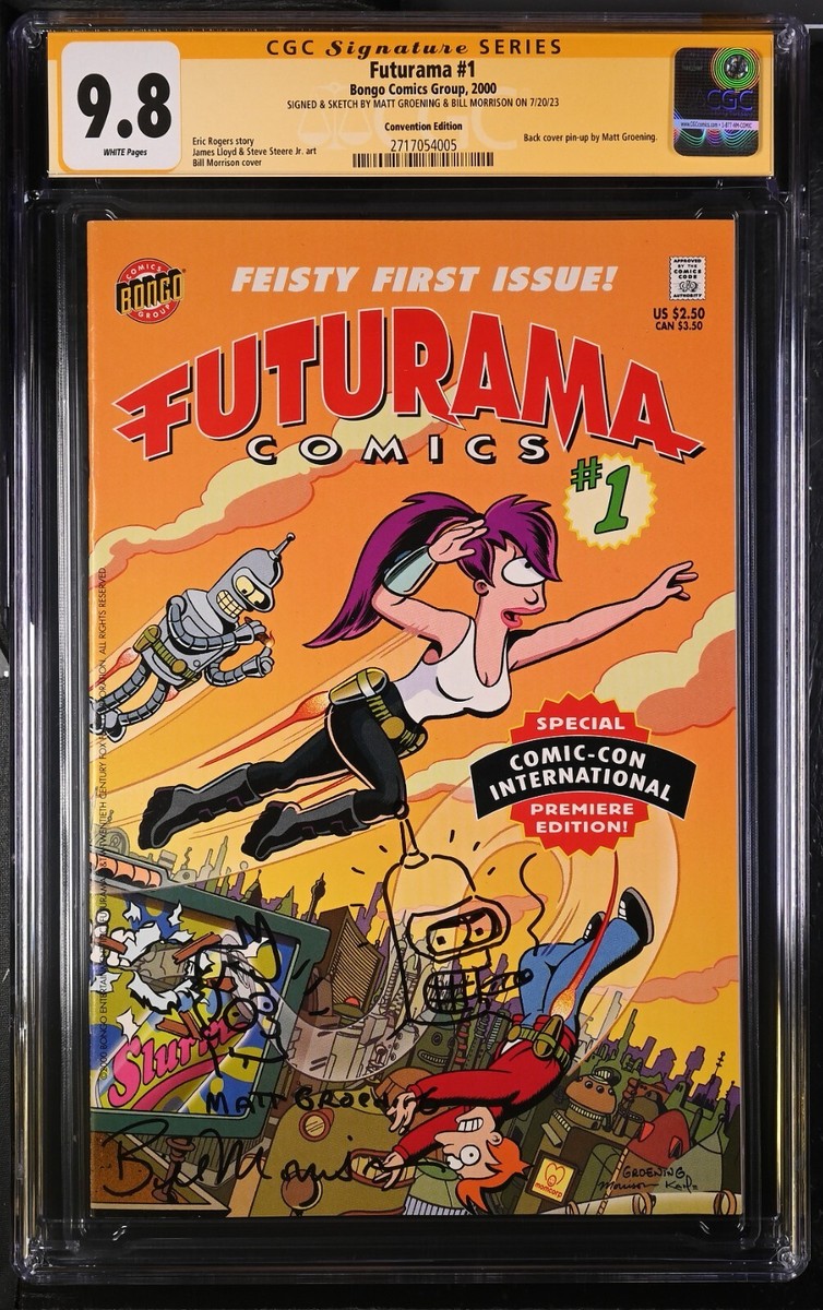 Futurama #1 Variant ORIGINAL Matt Groening SKETCH +1 CGC SS 9.8