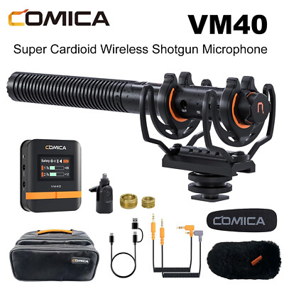 Comica VM40 Super Cardioid Wireless Shotgun Microphone for Camera