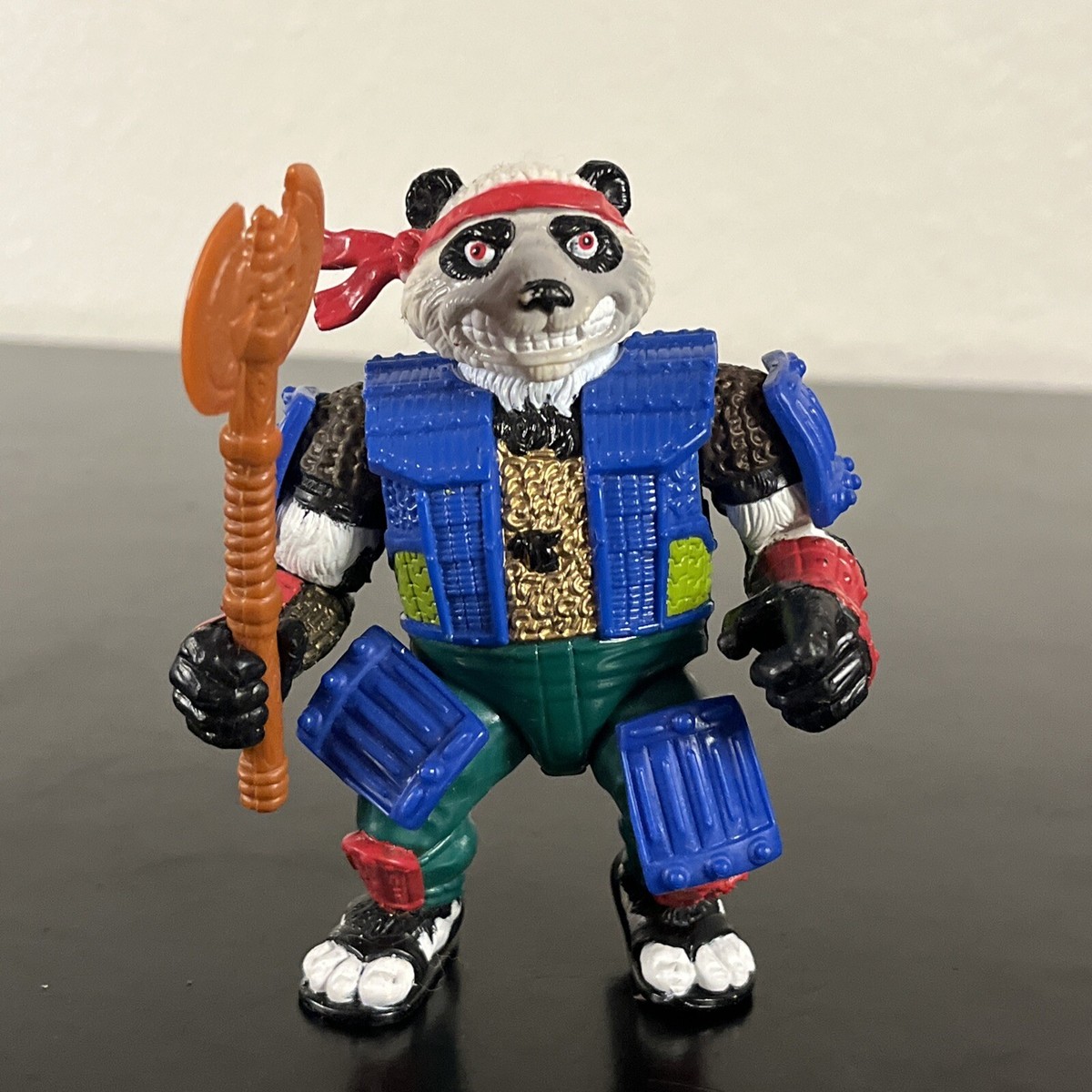 TMNT Panda Khan Teenage Mutant Ninja Turtles Vintage W/ Axe