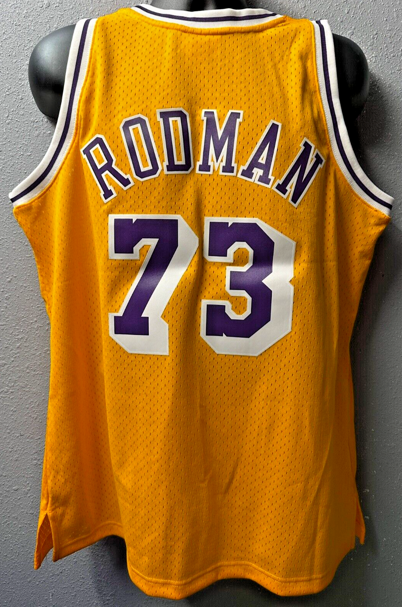 Los Angeles Lakers #73 Dennis Rodman Basketball Jersey Men's SZ: L