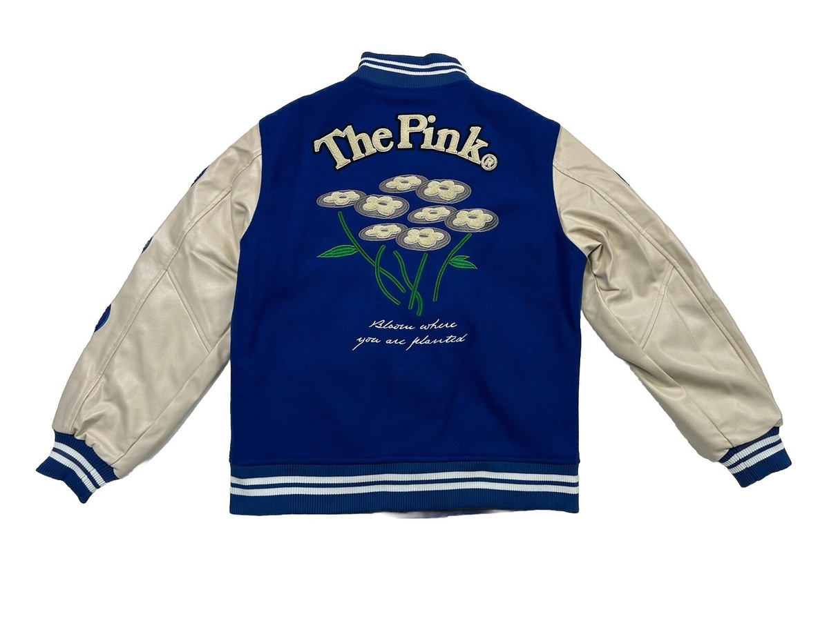 VANDY THE PINK Insulated Varsity Jacket Men's Small Blue Jacket