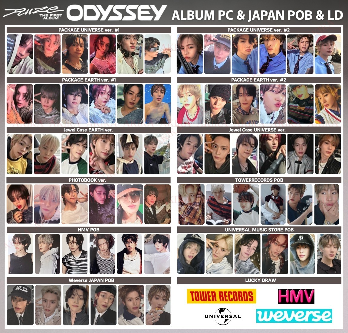 RIIZE The 1st Album ODYSSEY ALBUM PHOTO CARD JAPAN POB LUCKY DRAW