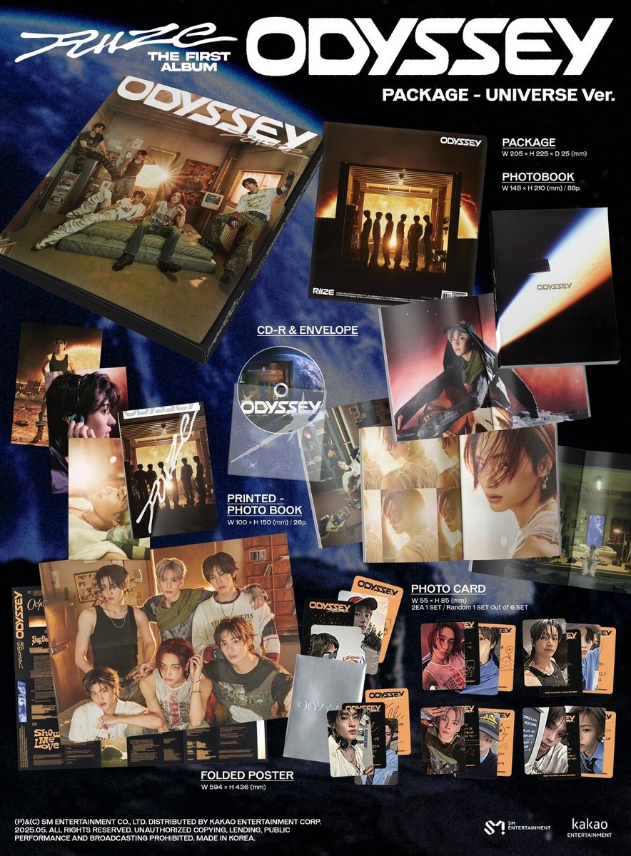 RIIZE - ODYSSEY [PACKAGE Ver.] 1st Album+Extra Photocards Set | eBay