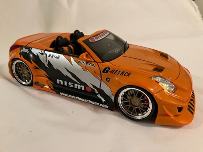 Muscle Machines 2004 Nissan 350Z conv 1/18 Orange, Black, Silver