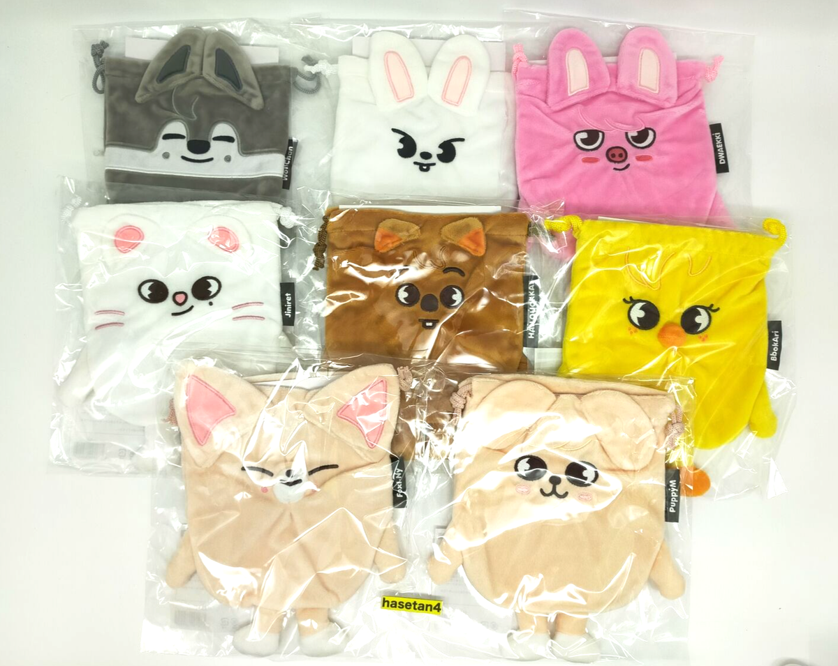 Stray Kids SKZOO POUCH Set of 8 JYP JAPAN POPUP STORE 2024