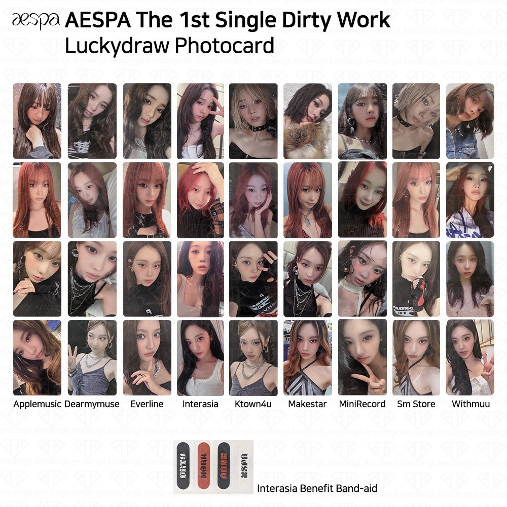 Aespa 1st Single Album Dirty Work LuckyDraw Event Photocard KARINA