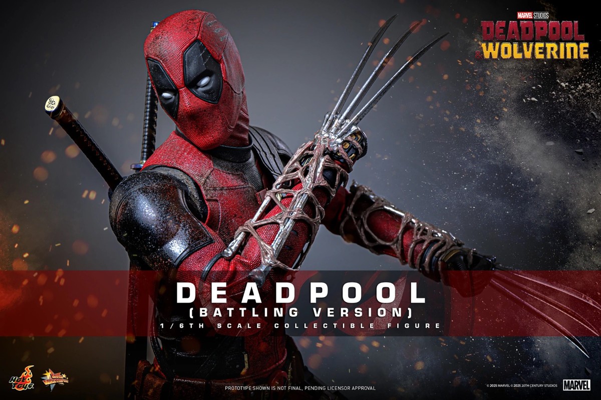 Hot Toys MMS782 Deadpool 3 Deadpool Battling Ver. 1/6 Scale Figure