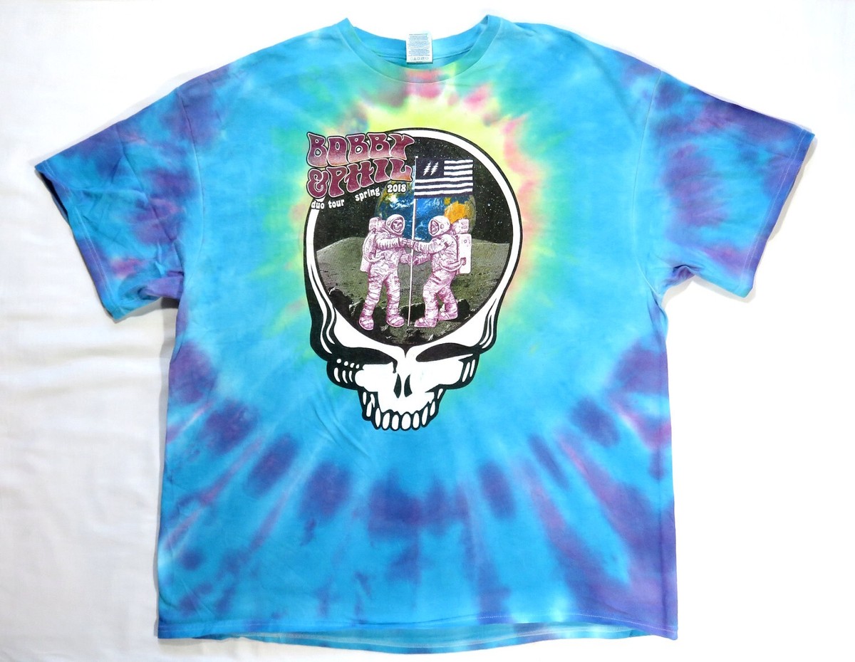 Phil Lesh & Bob Weir 2018 Duo Tour Concert T Shirt Tie Dye