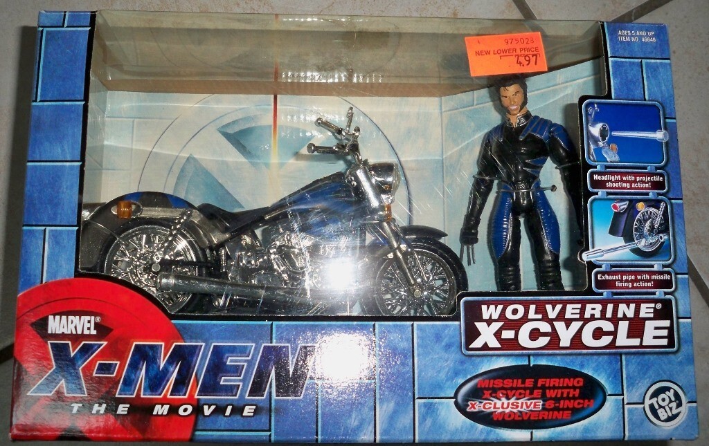TOY BIZ MARVEL X-MEN THE MOVIE WOLVERINE FIGURE WITH X-CYCLE