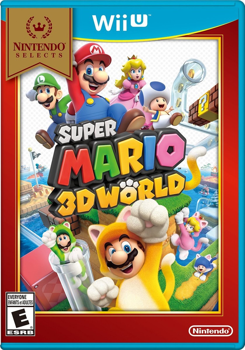 NEW Super Mario 3D World (Nintendo Wii U, 2013) Selects Cover