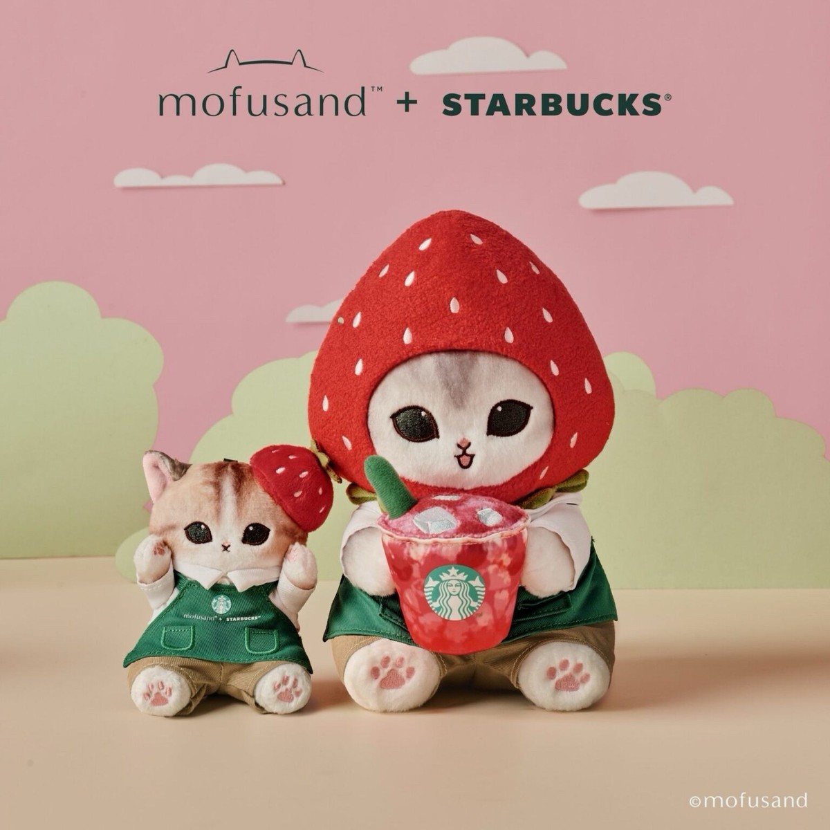 Starbucks Singapore x Mofusand Strawberry Collection 2025 Pink Cat