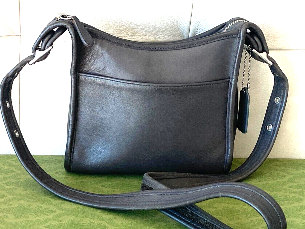COACH VTG #9997 Legacy Leather Small Zip Crossbody Bag, 90s - Dark
