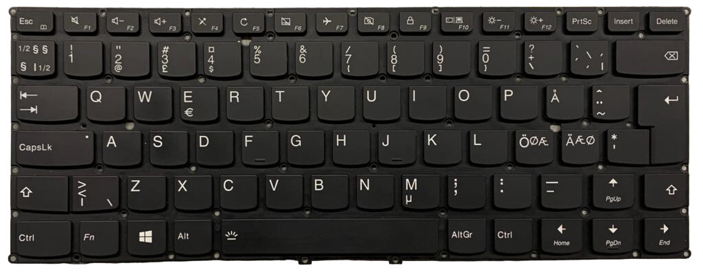 NORDIC KEYBOARD LENOVO YOGA 910-13IKB YOGA 5 PRO QWERTY LED