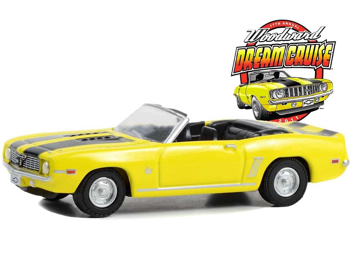 1969 CHEVROLET CAMARO SS CONVERTIBLE YELLOW 1/64 DIECAST CAR