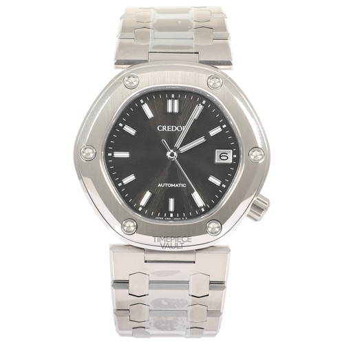 SEIKO CREDOR 5A70-0AM0 Diamond Rectangular Stainless Steel