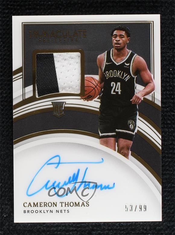 Cam Thomas 2021 Immaculate #120 Rookie Patch Auto /99 Price Guide