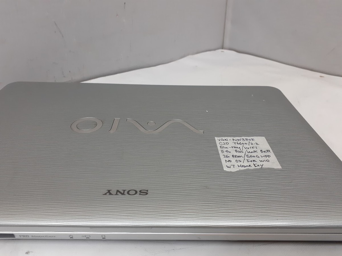 Sony Vaio PCG-7192L INTEL Core 2 Duo T6600 2.20GHz 2GB RAM 500GB