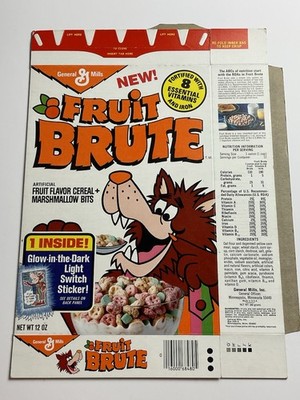 1970's FRUIT BRUTE Cereal Box General Mills MONSTER CEREAL SERIES