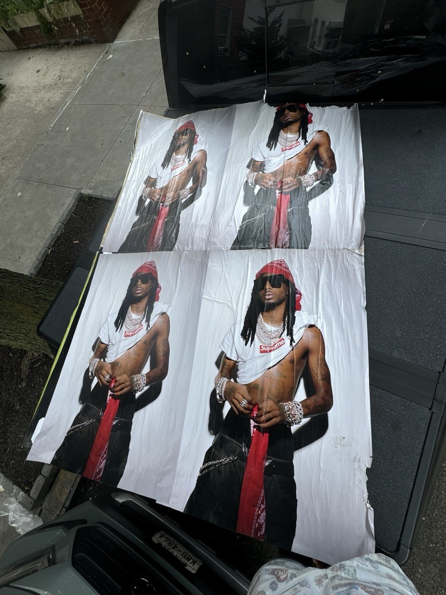 supreme playboi carti box logo 2025 RARE poster set 4 NEW original