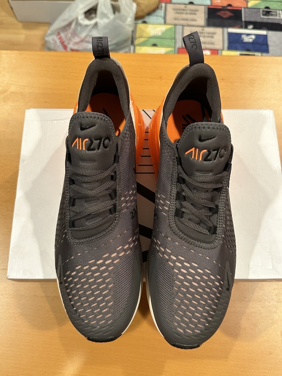 Size 11.5 - Nike Air Max 270 Thunder Grey Total Orange for sale