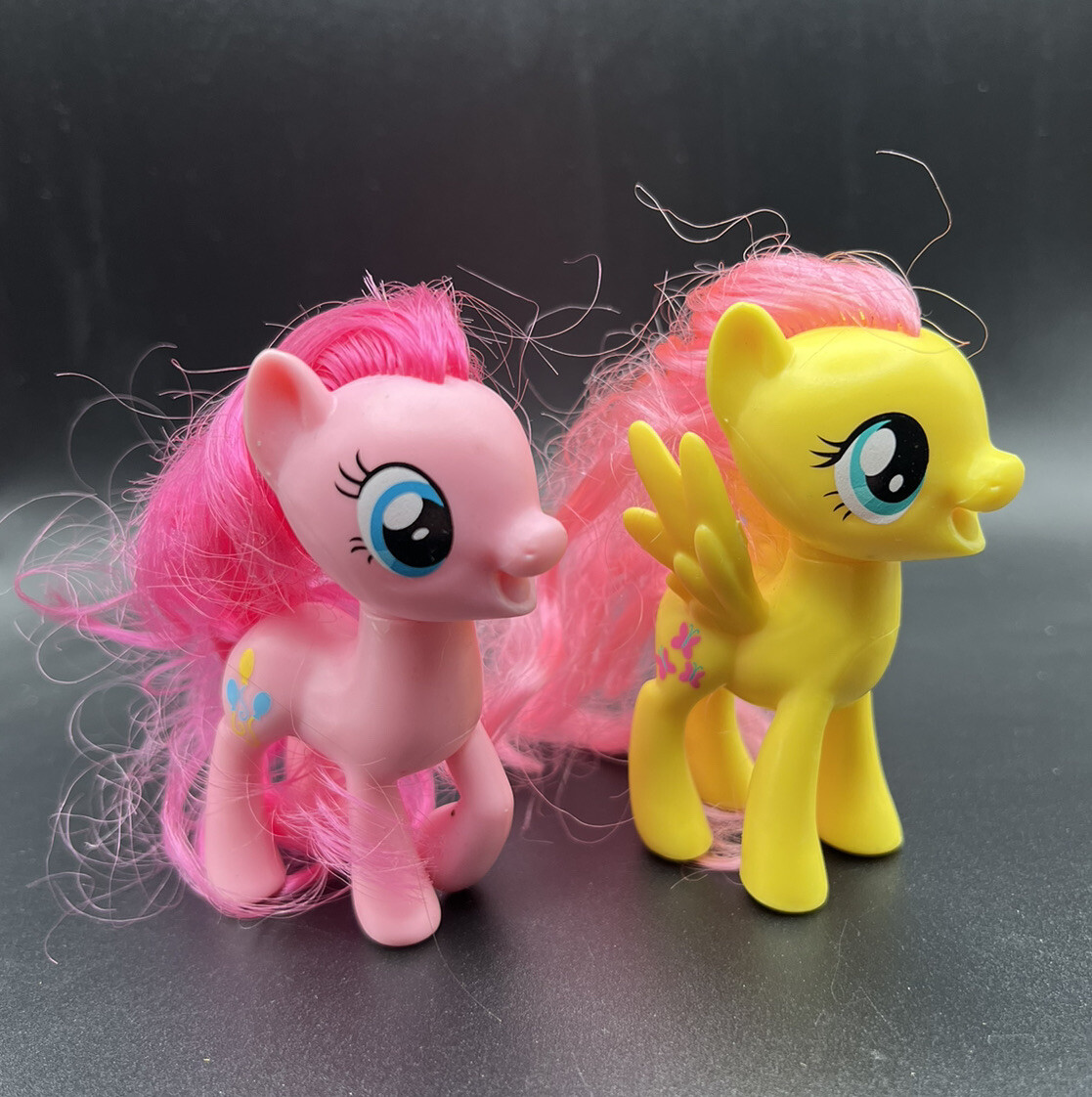My Little Pony Fluttershy Pinkie Pie 3” Brushable Hair Figures | eBay
