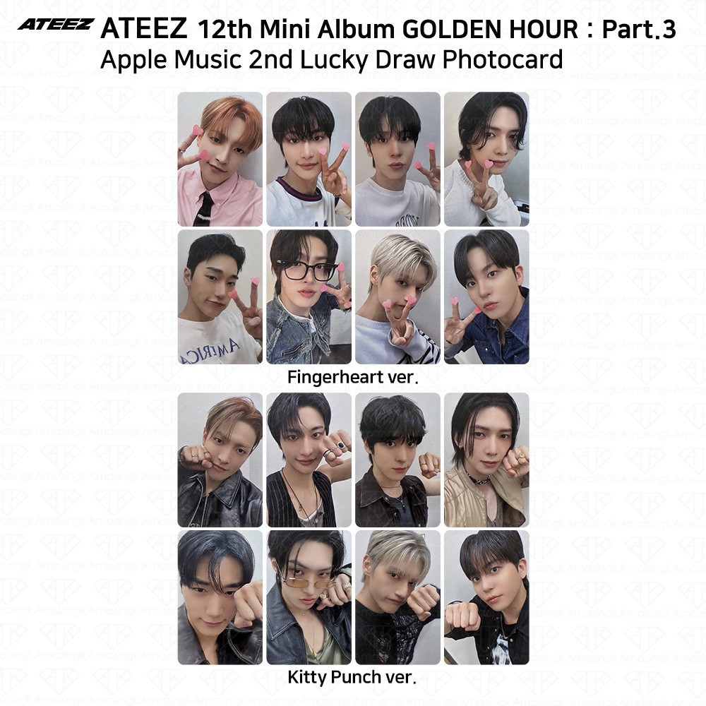 ATEEZ 12th Mini Album Golden Hour Part3 Applemusic 2nd Luckydraw