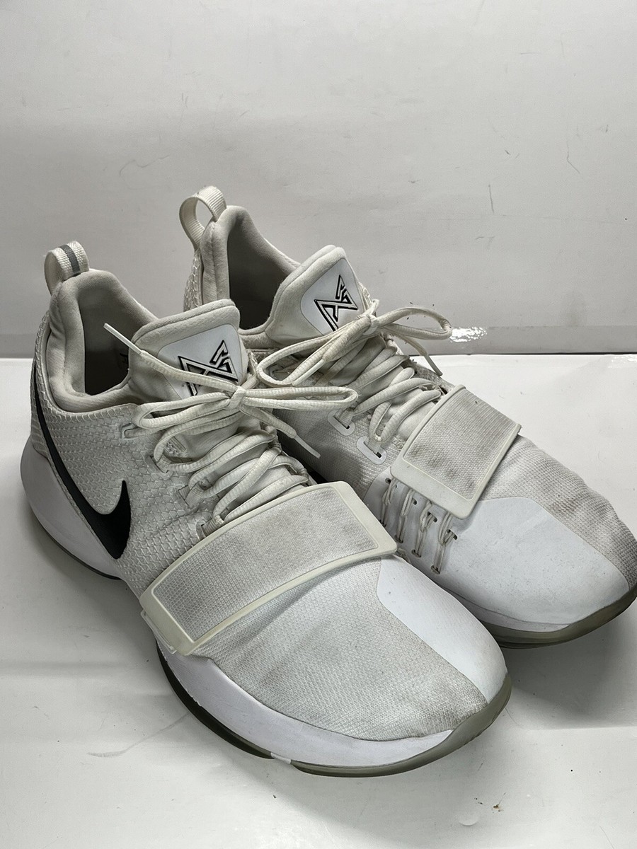 Nike PG1 Checkmate Chrome Mens 13.5 Shoes White Athletic Sneakers