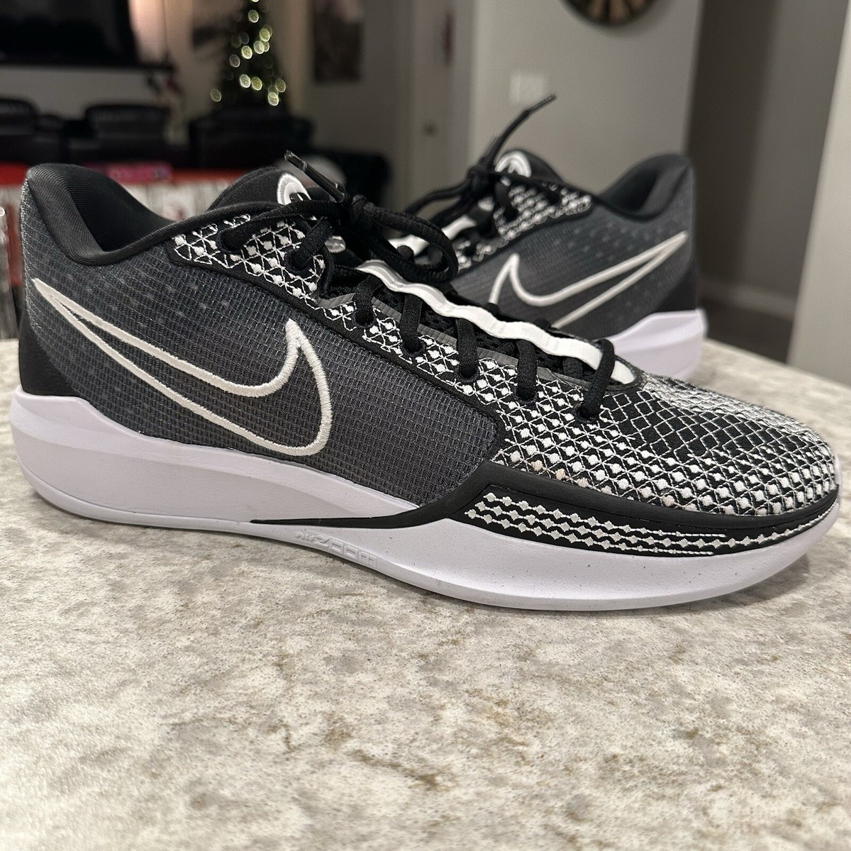 Size 12 (10.5 Men's) - Nike Sabrina 1 TB Black White Basketball