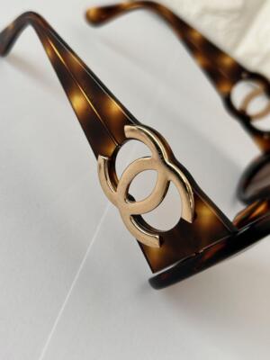 CHANEL Chanel Sunglasses Coco Mark CC Logo Tortoise Shell Brown | eBay