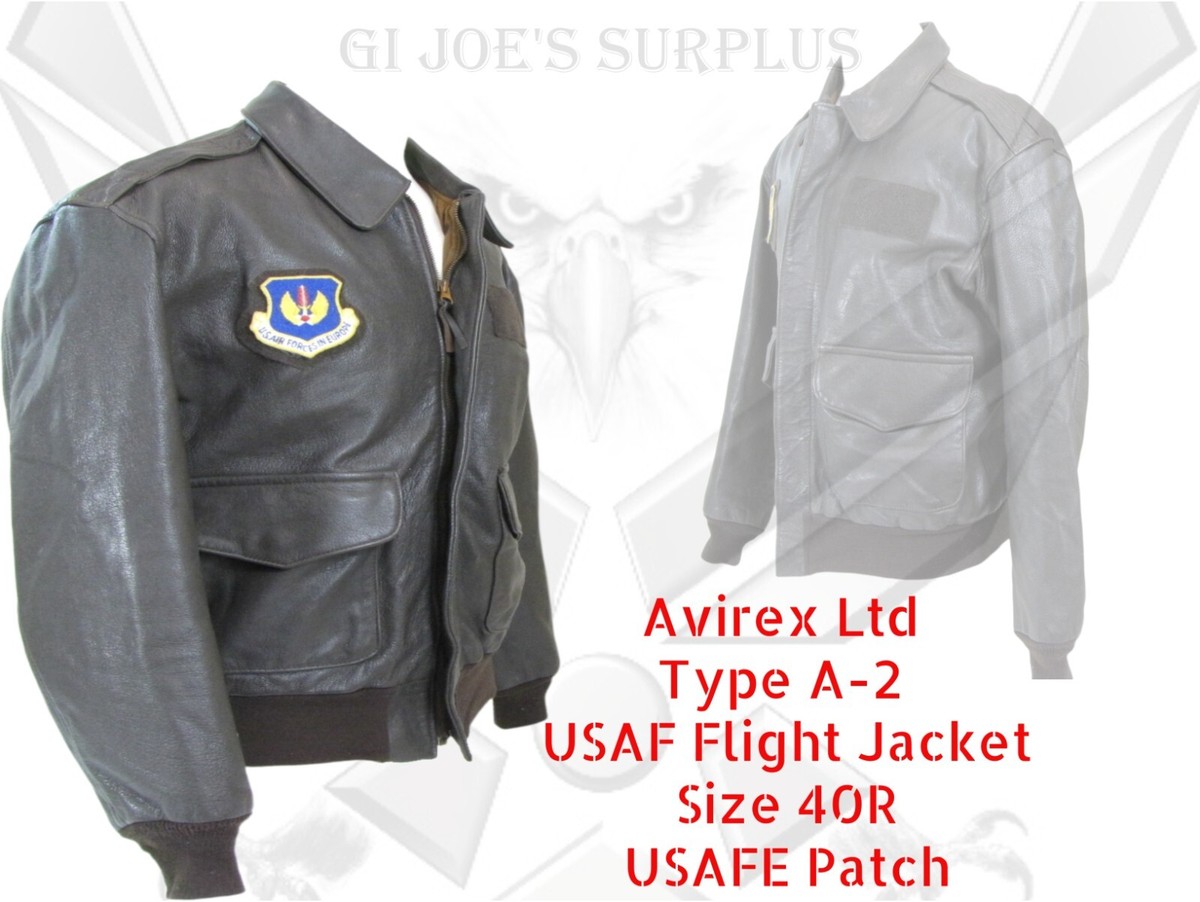 Avirex DSCP Type A-2 USAF Leather Flight Pilot Jacket Air Forces