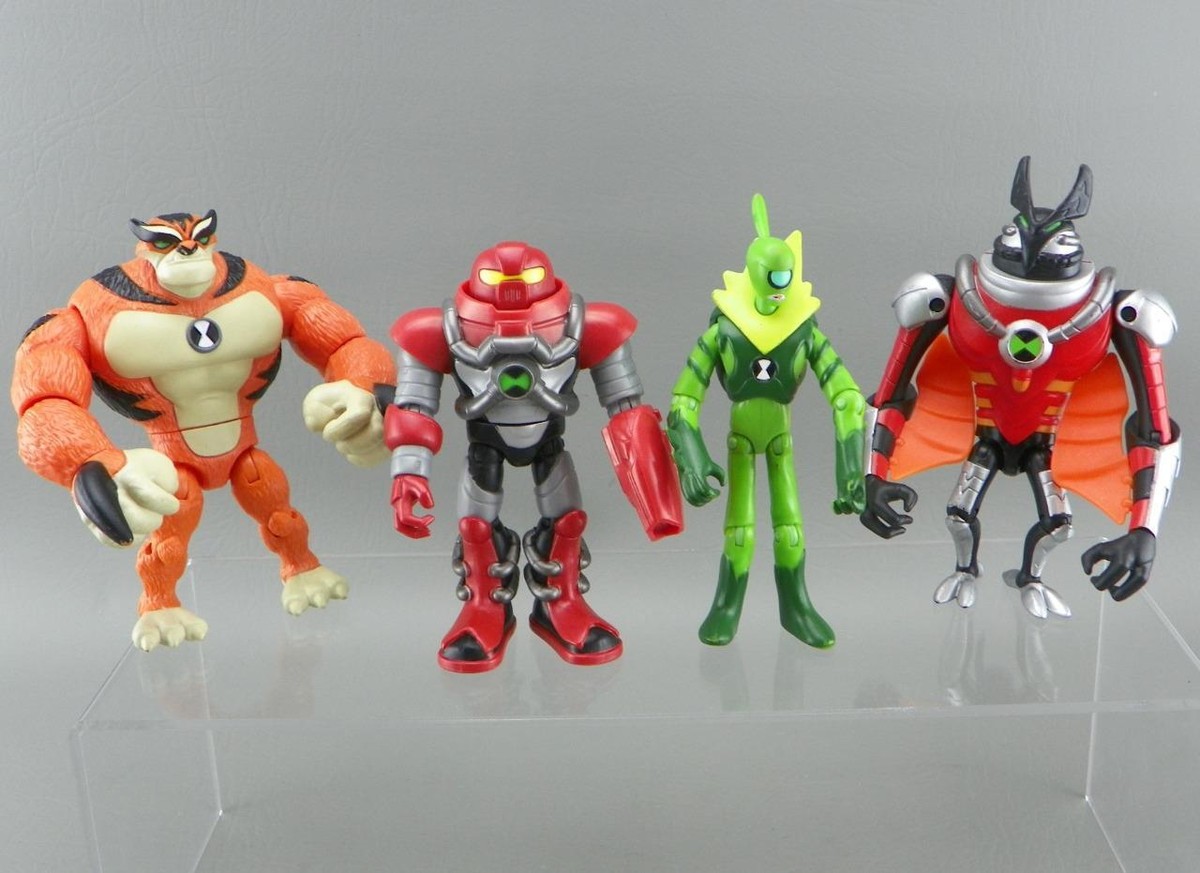 Playmates 2018 Ben 10 RATH HEATBLAST WILDVINE JETRAY Omni-Kix