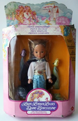 RARE VINTAGE 1986 LADY LOVELY LOCKS PRINCE STRONGHEART DOLL MATTEL