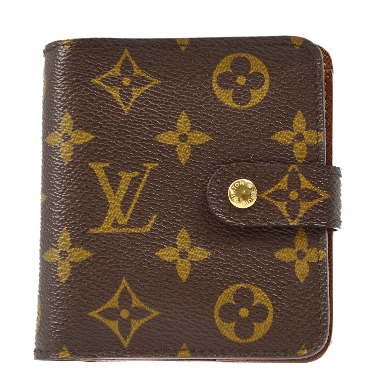 Louis Vuitton Monogram Compact Zip Wallet M61667 CA0066 191620 | eBay