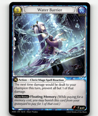 Grand Archive TCG Water Barrier - Mortal Ambition | eBay