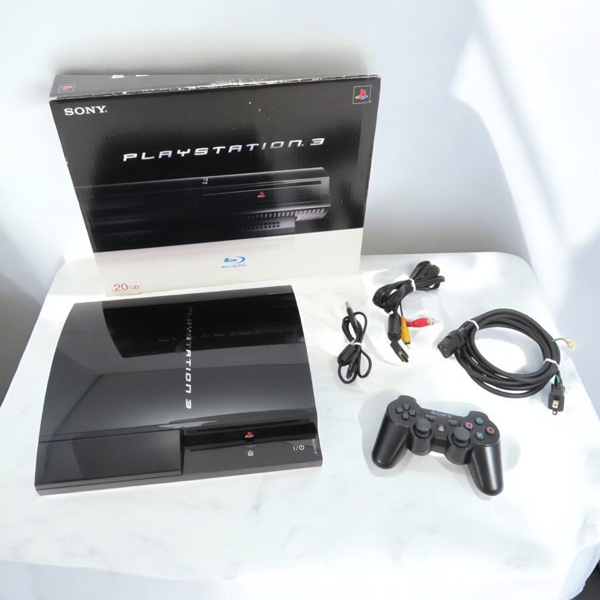 Sony PlayStation 3 PS3 CECHB00 20GB First Black Model Console GAME